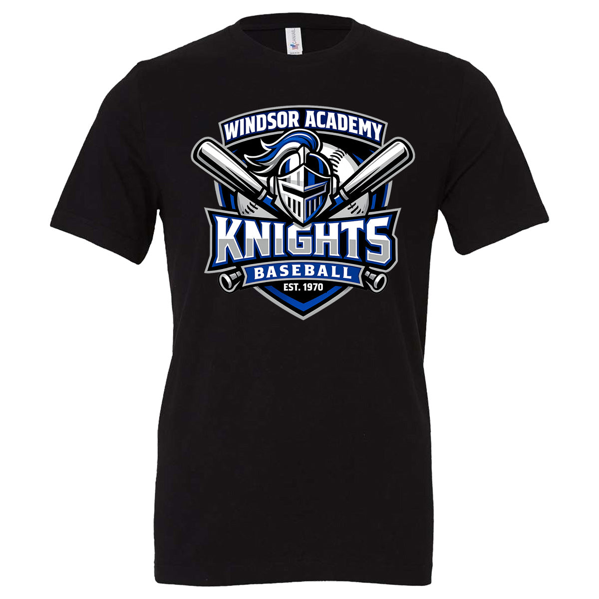 Windsor - Windsor Knights Baseball Shield - Black (Tee/DriFit/Hoodie/Sweatshirt)