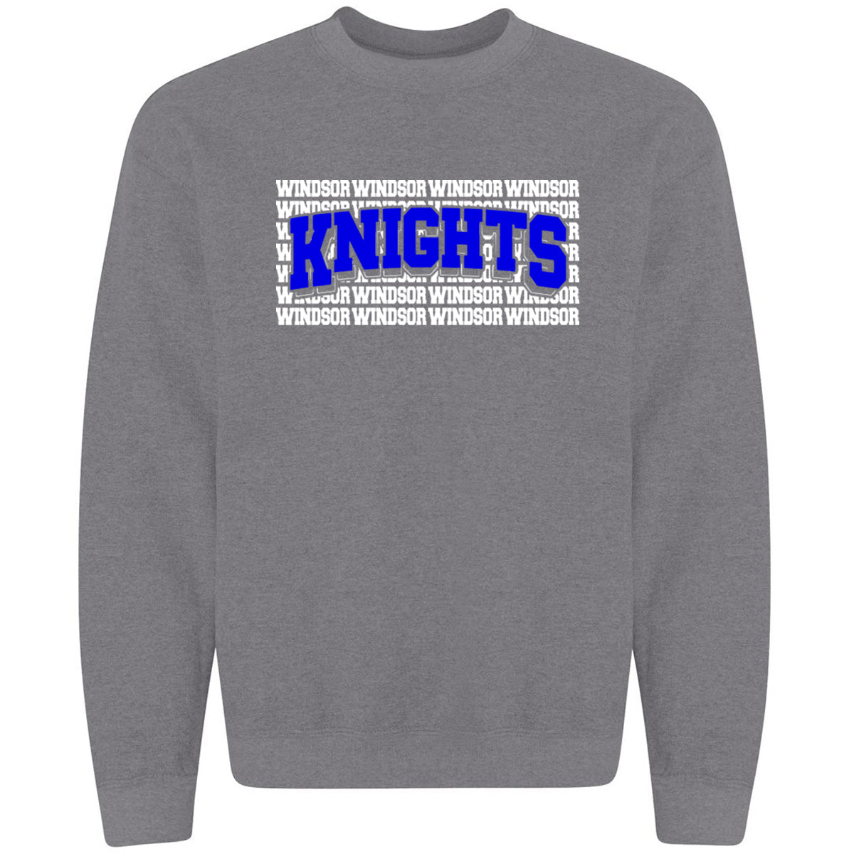 Windsor - Windsor Knights Stacked Arched - Graphite Heather (Tee/DriFit/Hoodie/Sweatshirt)