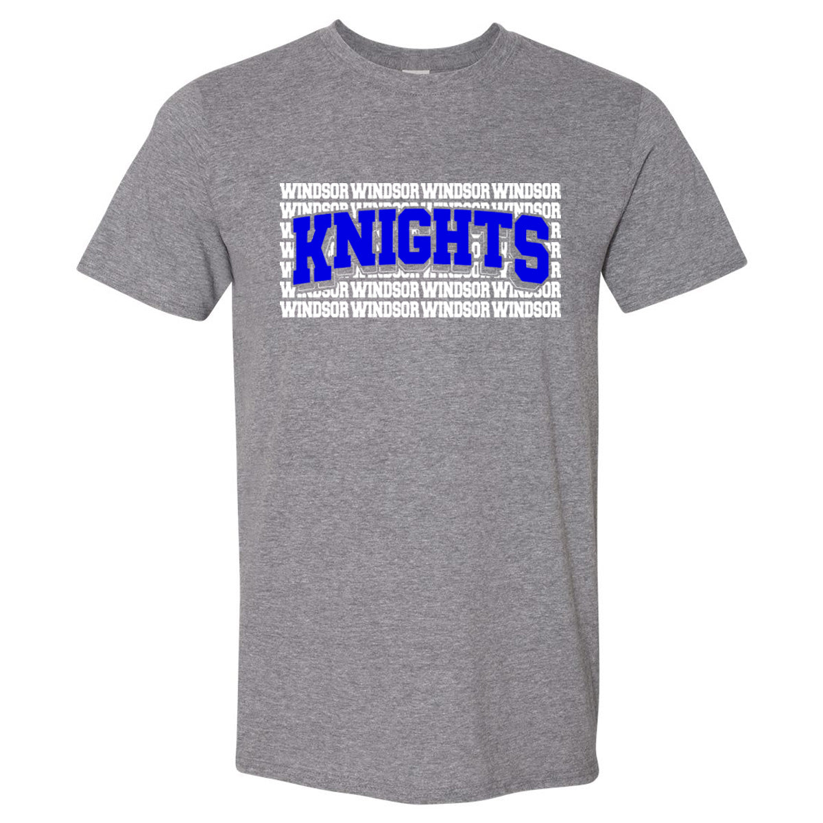 Windsor - Windsor Knights Stacked Arched - Graphite Heather (Tee/DriFit/Hoodie/Sweatshirt)