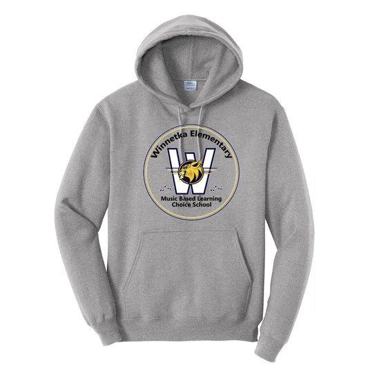 Winnetka - Music Based Learning Choice School Logo - Athletic Heather Hoodie - Southern Grace Creations