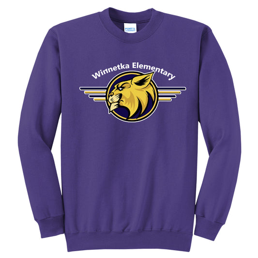 Winnetka - Winnetka Elementary School Logo - Purple Sweatshirt - Southern Grace Creations