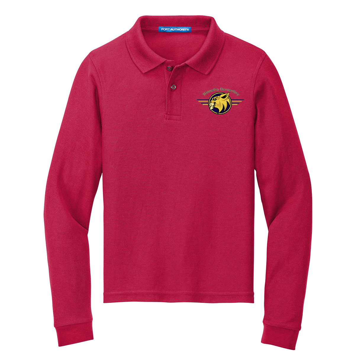 Winnetka - Youth Long Sleeve Polo - Red (Y500LS) - Southern Grace Creations