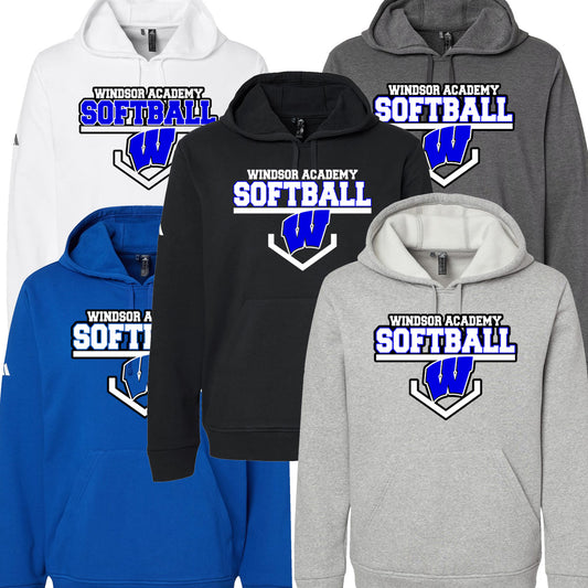 Windsor - Windsor Academy Softball - Adidas - Fleece Hooded Sweatshirt - A432