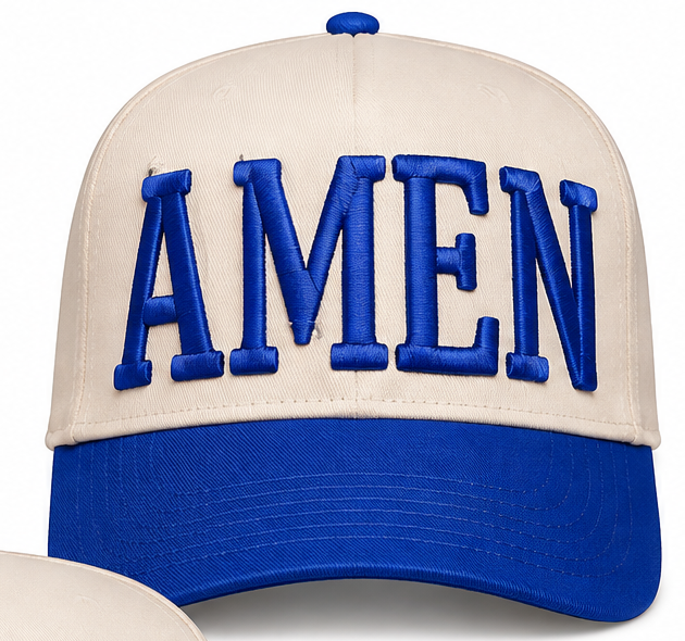 Amen Hat - Royal/Cream Snapback
