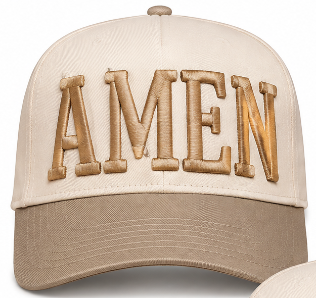Amen Hat - Tan/Cream Snapback