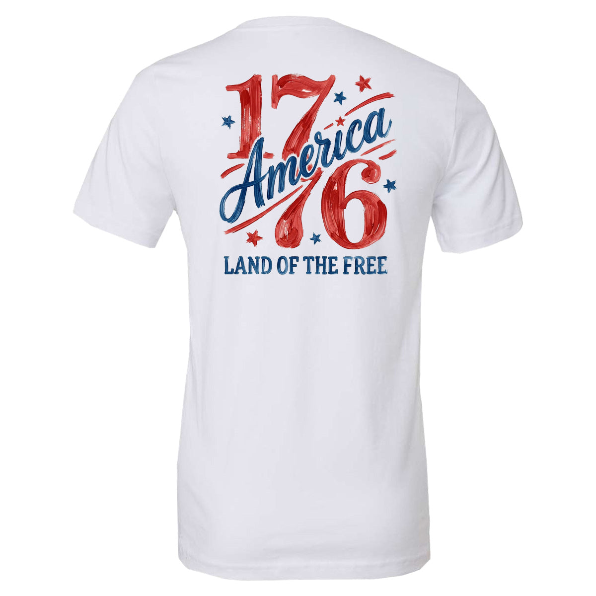 America 1776 land of the free - Short Sleeves Cotton - White