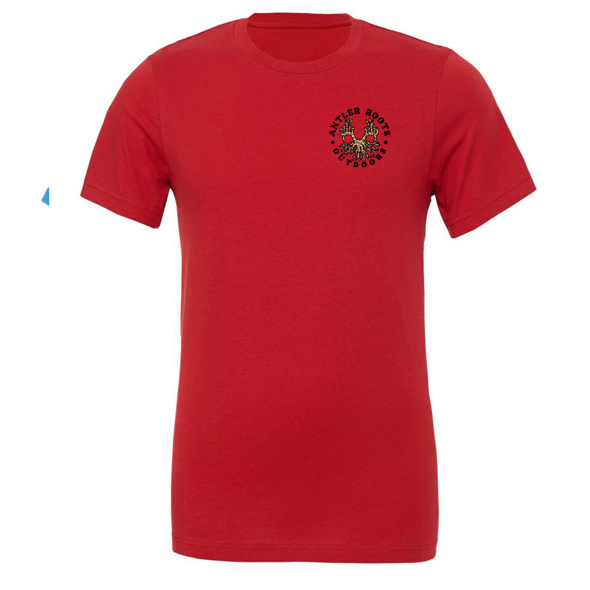 antler roots - Leopard Circle Logo - Bella - Canvas Red (Tee/Hoodie/Sweatshirt) - Southern Grace Creations