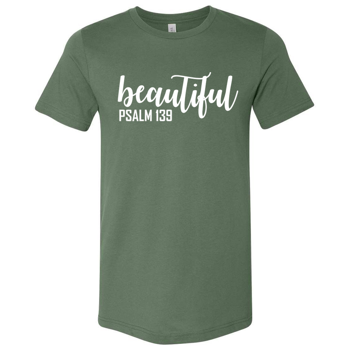 •Beautiful" (Psalm 139) Tee - Pine Short Sleeves Tee