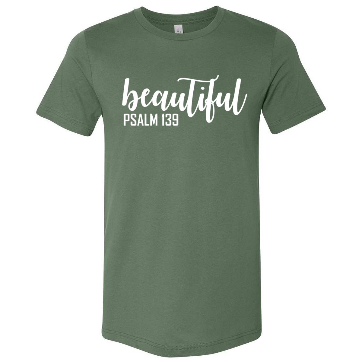 "Beautiful" (Psalm 139) Tee - Pine Short Sleeves Tee