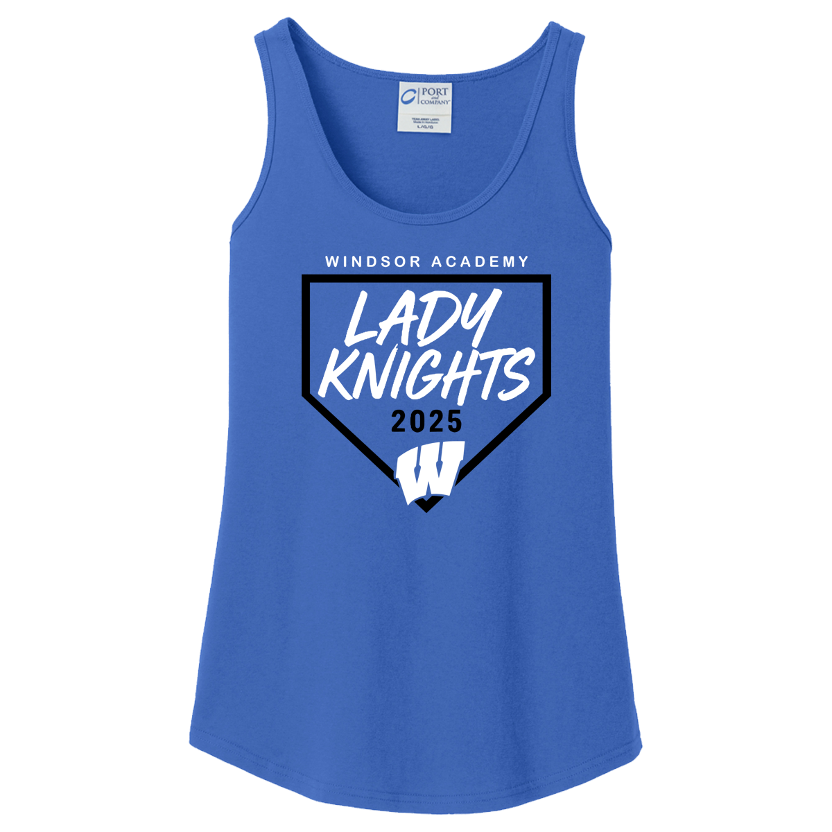 Windsor - Windsor Academy Home Plate Lady Knights 2025 W - True Royal (Tee/DriFit/Hoodie/Sweatshirt)