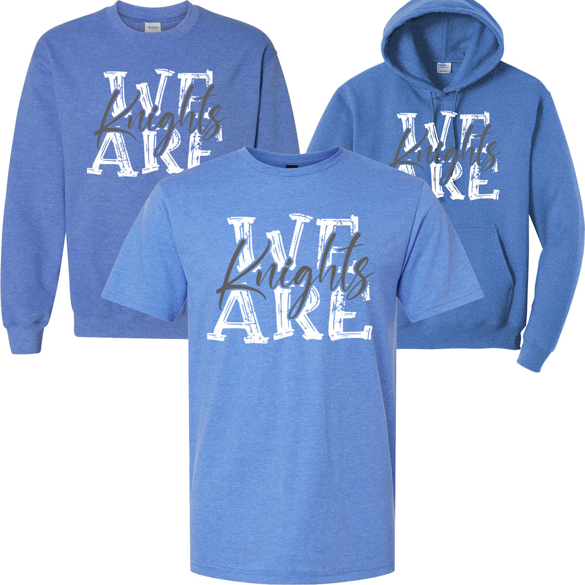 Windsor - We Are Knights Distressed - Heather Royal (Tee/DriFit/Hoodie/Sweatshirt)
