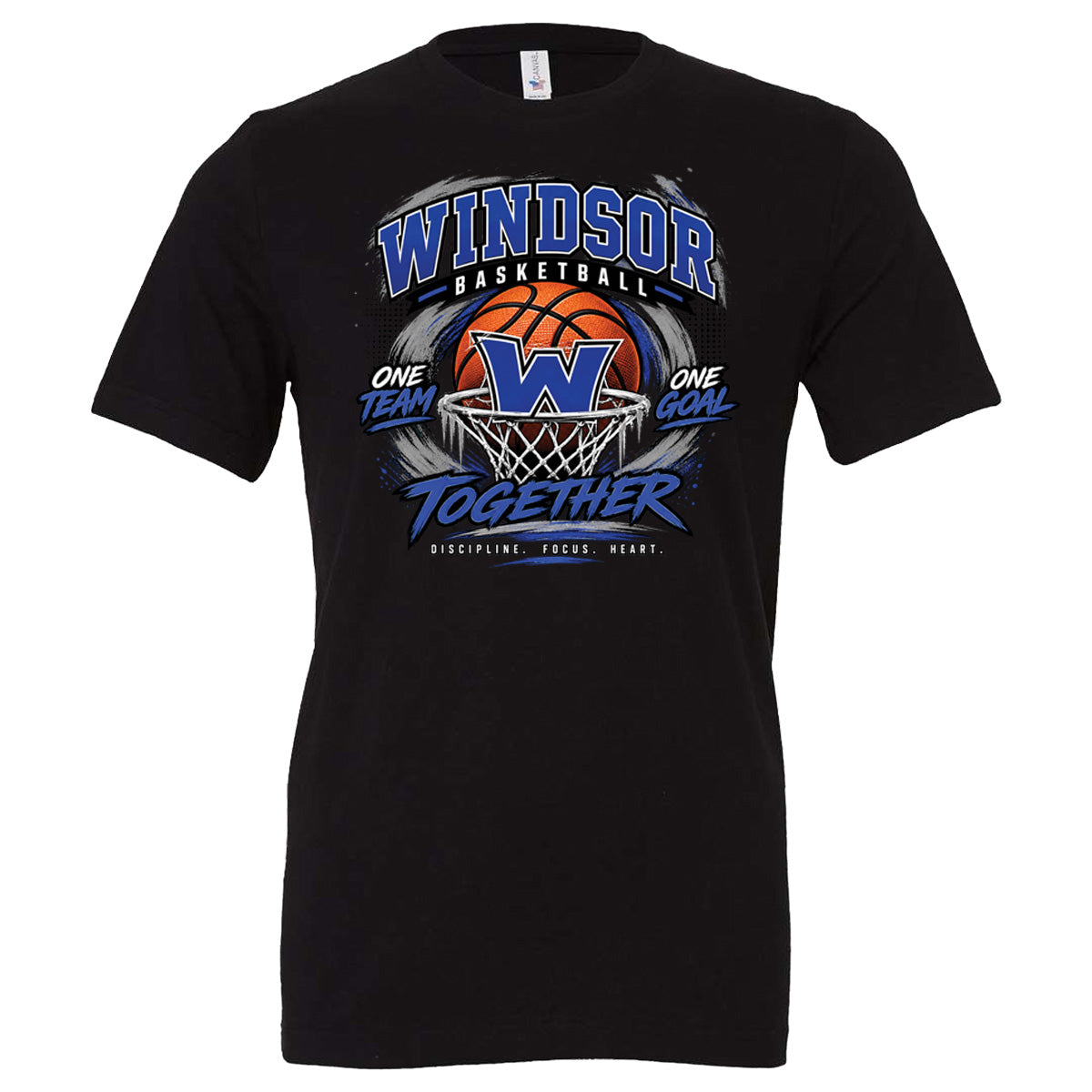 windsor - windsor basketball one team one goal - Black (Tee/Drifit/Sweatshirt/Hoodie)