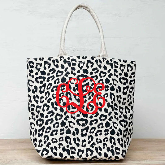 All Over Leopard Tote - Southern Grace Creations