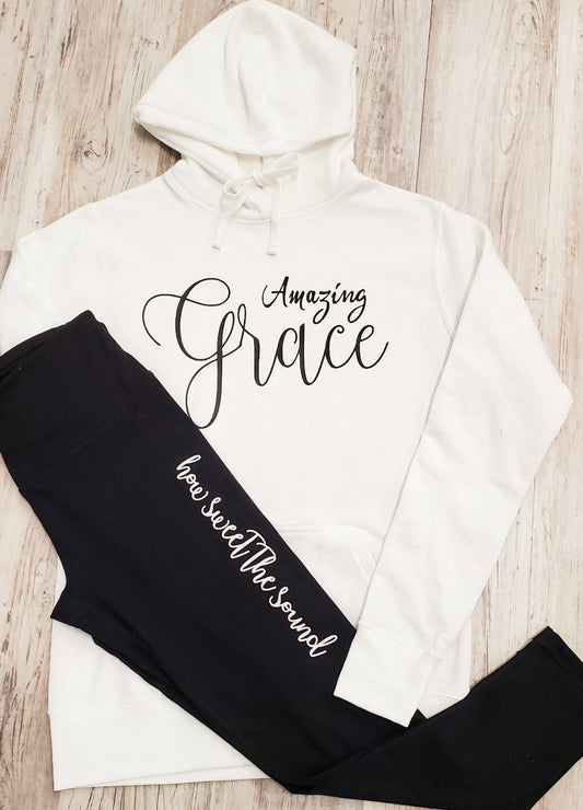 "Amazing Grace"  How sweet the sound!  Hoodie and legging set" - Southern Grace Creations