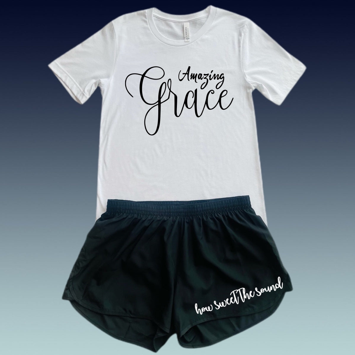 "Amazing Grace"  How sweet the sound!  T-Shirt and Shorts Set - Southern Grace Creations