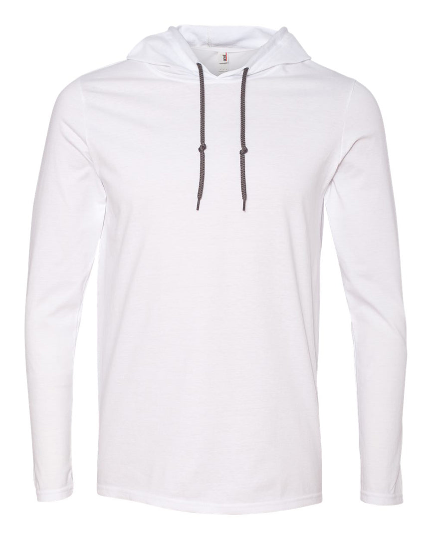 Anvil Lightweight Hoodie Tee with Big Monogram - Southern Grace Creations