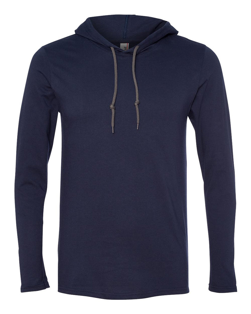 Anvil Lightweight Hoodie Tee with Big Monogram - Southern Grace Creations