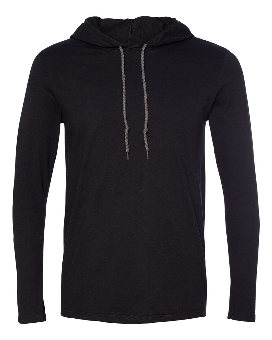 Anvil Lightweight Hoodie Tee with Big Monogram - Southern Grace Creations