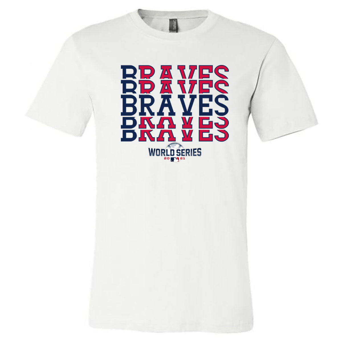 Atlanta Braves - Braves Braves Braves - White Tee - Southern Grace Creations