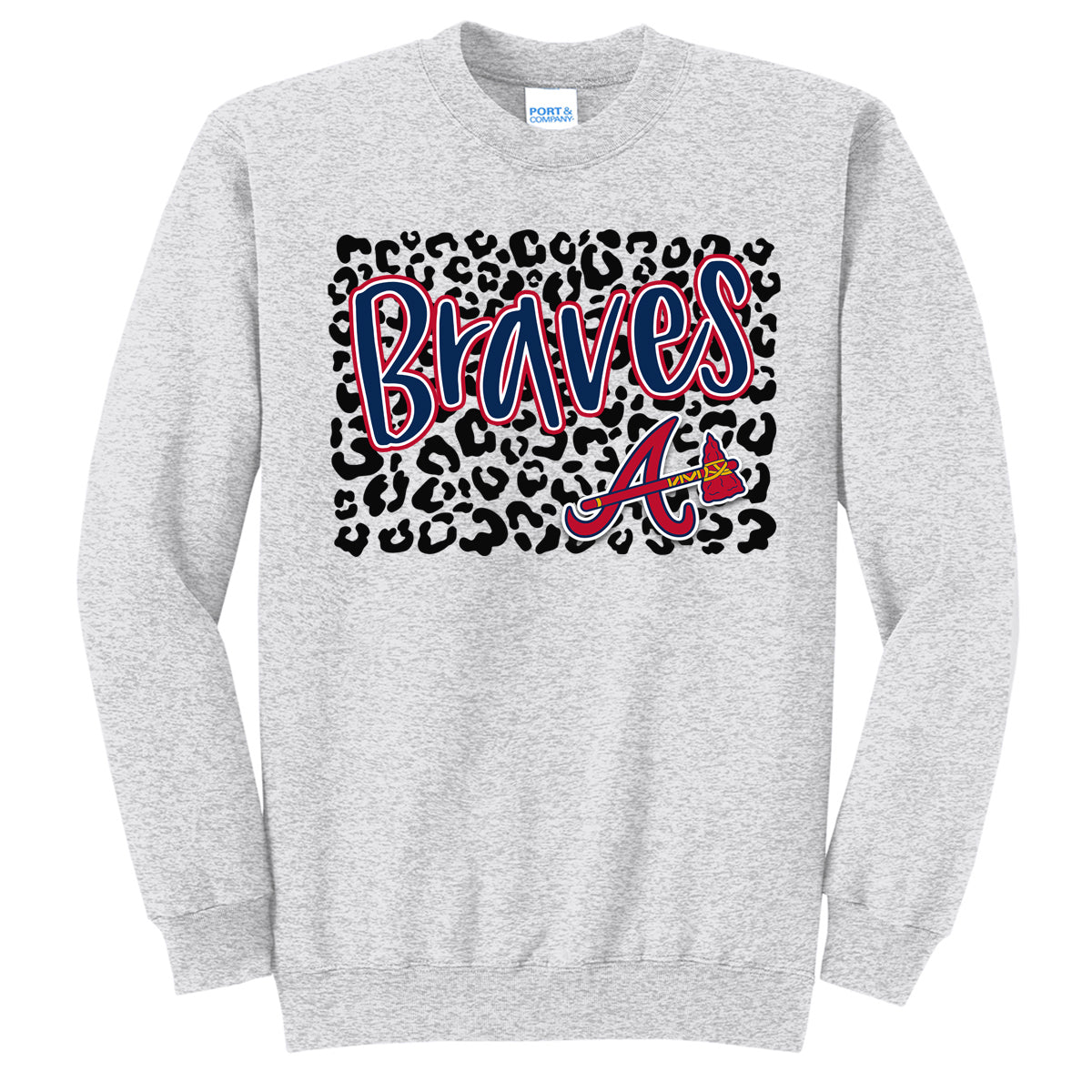 Atlanta Braves - Braves Leopard - Ash Tee - Southern Grace Creations