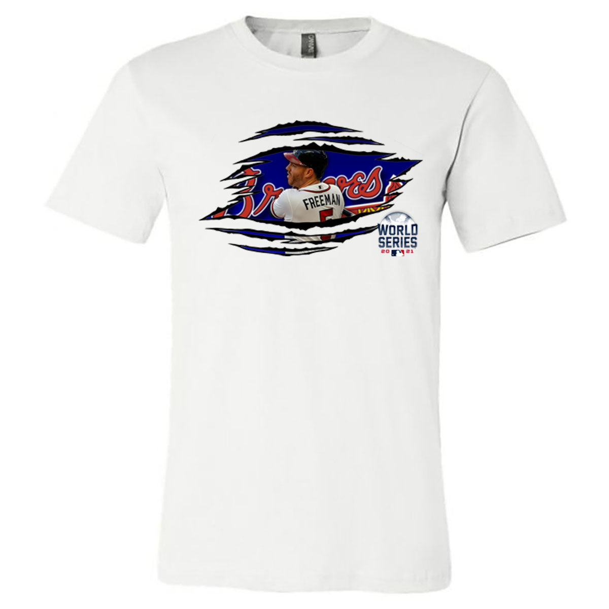 Atlanta Braves - Rips - Freddie Freeman - White Tee - Southern Grace Creations