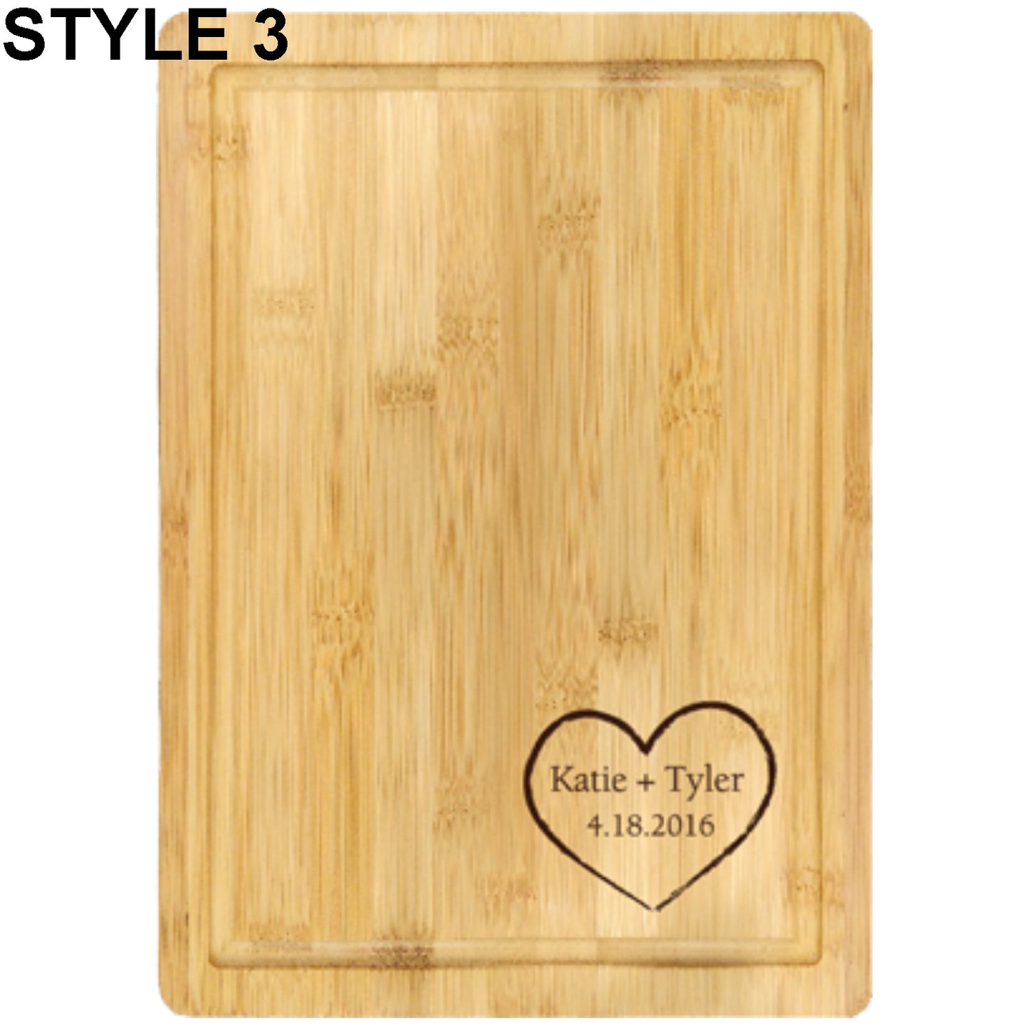 BAMBOO BLOCK CUTTING BOARD - Engravable (ZNHC0036) - Southern Grace Creations