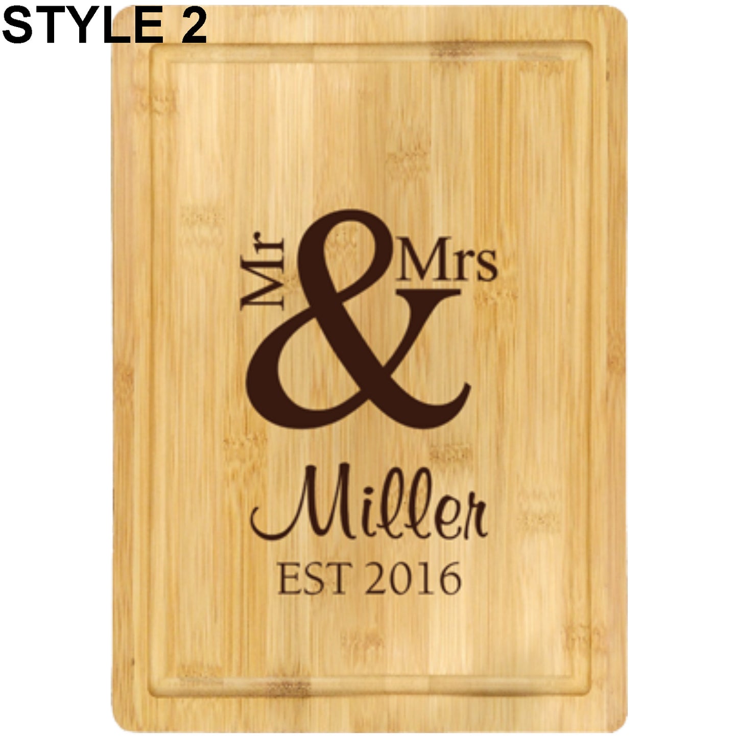 BAMBOO BLOCK CUTTING BOARD - Engravable (ZNHC0036) - Southern Grace Creations