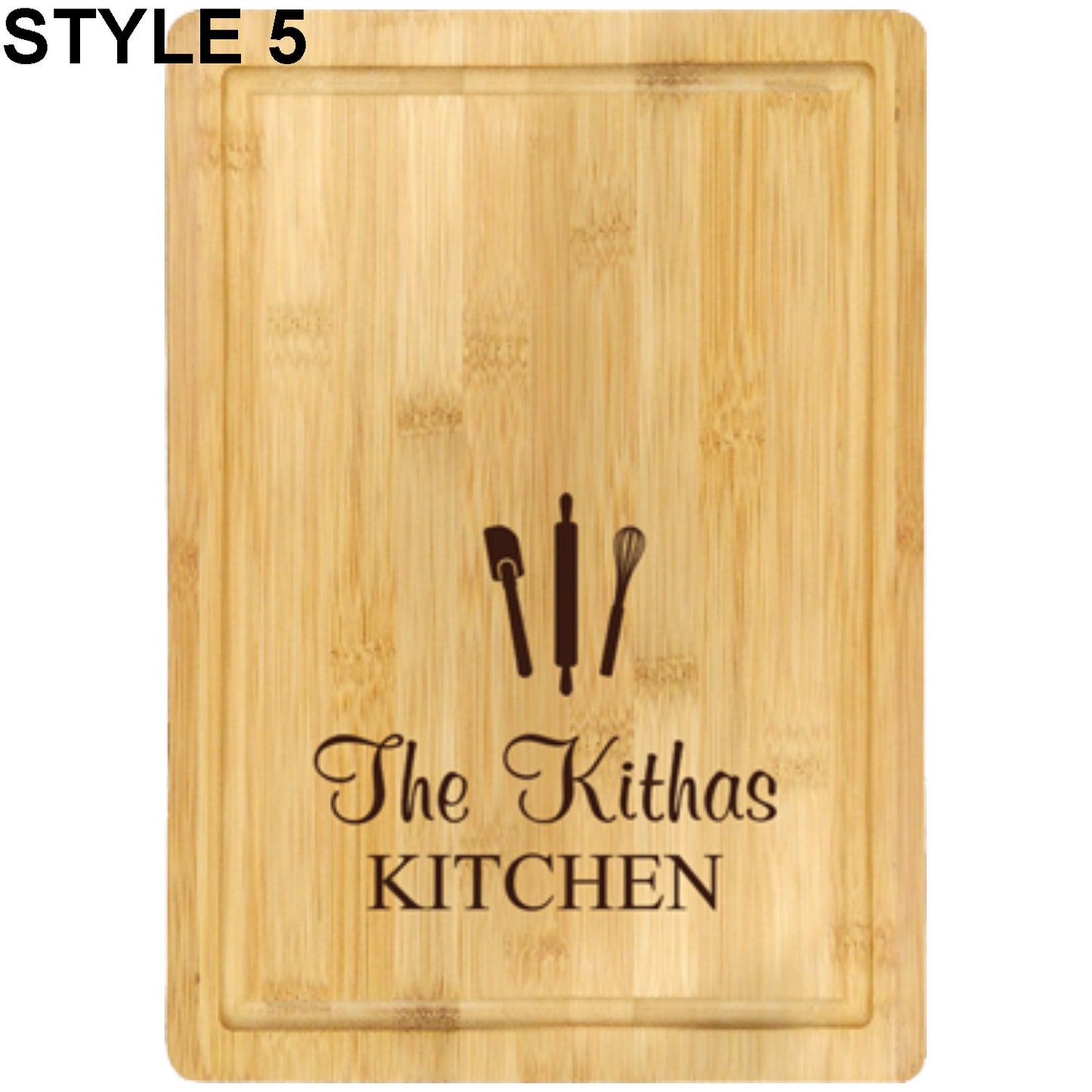 BAMBOO BLOCK CUTTING BOARD - Engravable (ZNHC0036) - Southern Grace Creations