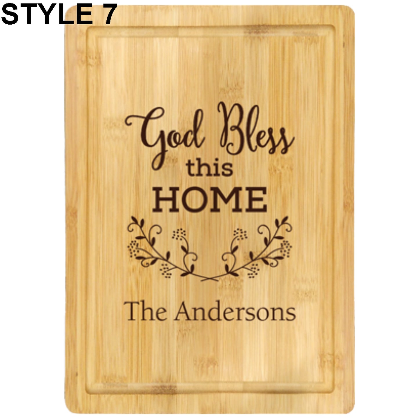 BAMBOO BLOCK CUTTING BOARD - Engravable (ZNHC0036) - Southern Grace Creations