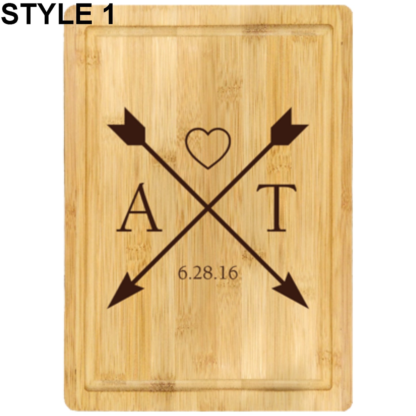 BAMBOO BLOCK CUTTING BOARD - Engravable (ZNHC0036) - Southern Grace Creations