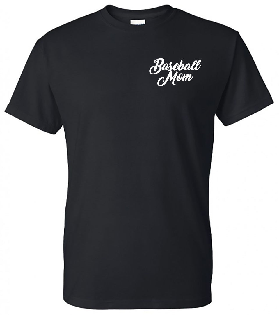 Baseball Yellin Mom Tee - Black Short Sleeve Tee - Southern Grace Creations