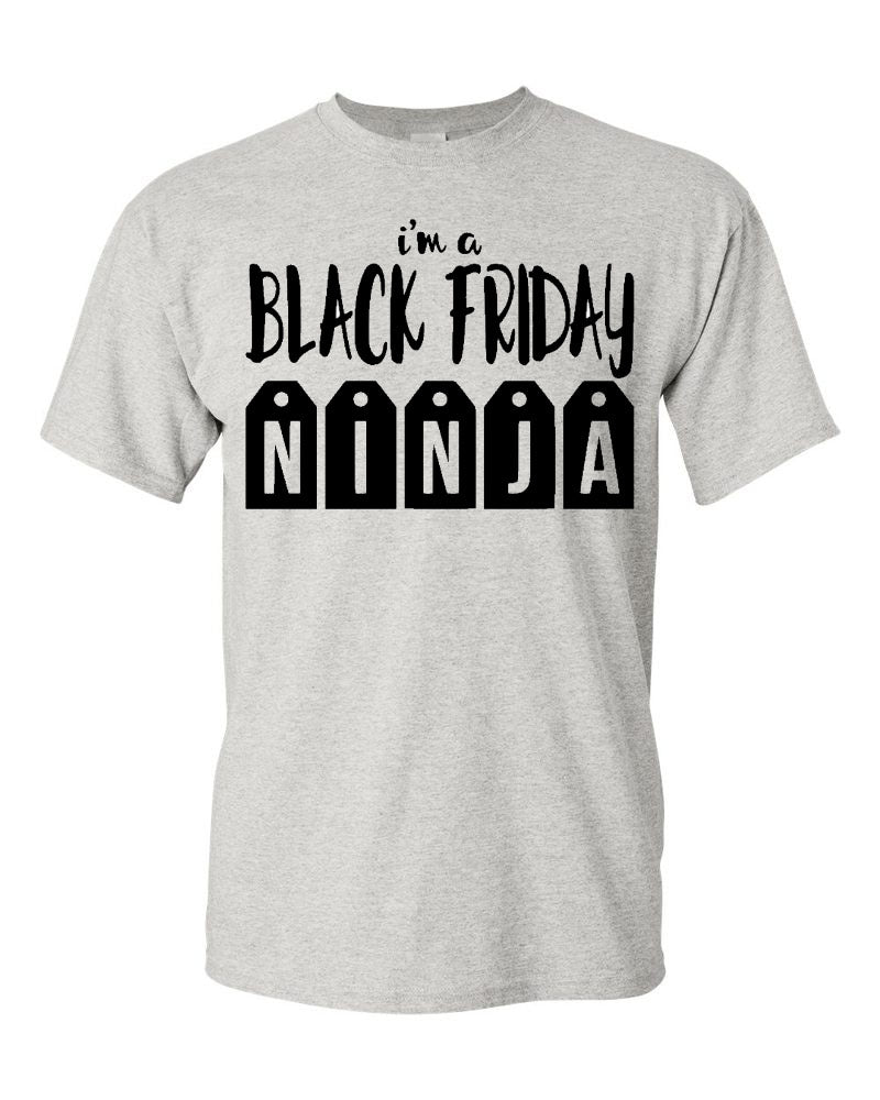 Black Friday Ninja - Ash Grey Tee - Southern Grace Creations