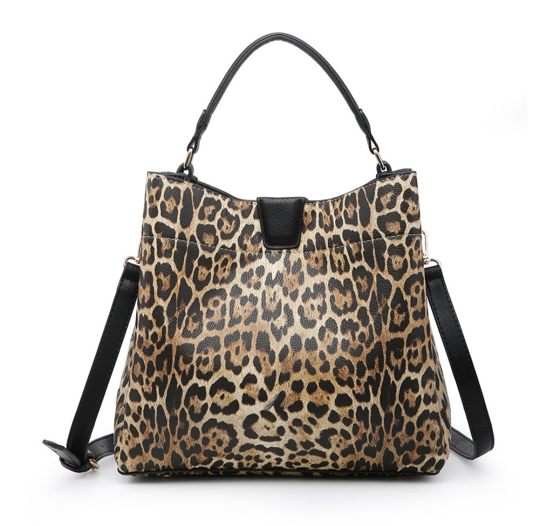 Black Leopard Gold - Satchel- Tati - Southern Grace Creations
