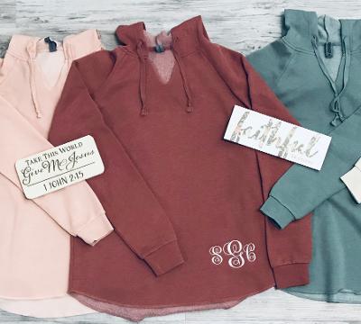 Blessed Beyond Measure Warm and Cozy Pastel Monogrammed Hoodie - Southern Grace Creations
