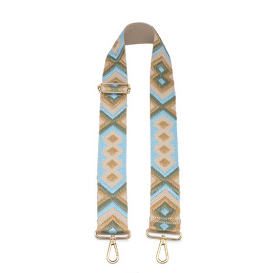 Blue and Sage Bohemian Adjustable Handbag Strap - Southern Grace Creations