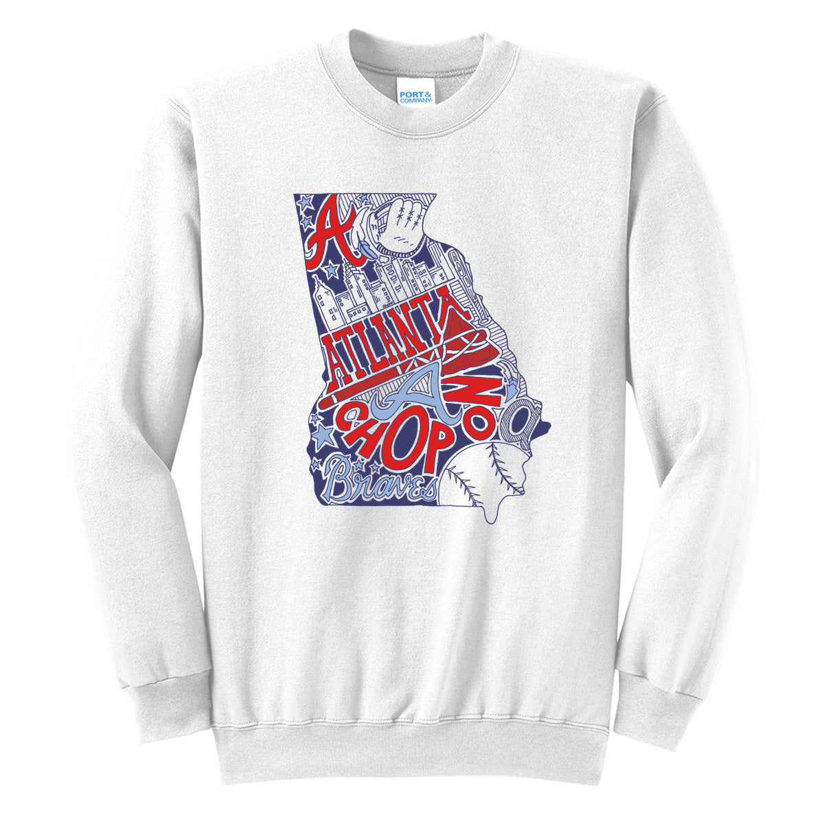 Braves State - White (Tee/Hoodie/Tank/Sweatshirt) - Southern Grace Creations