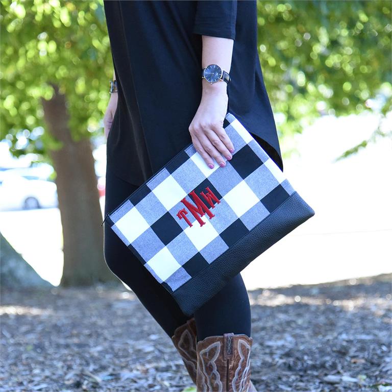 Buffalo Check Pouch - Southern Grace Creations