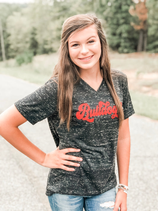 Bulldogs V-Neck - Southern Grace Creations