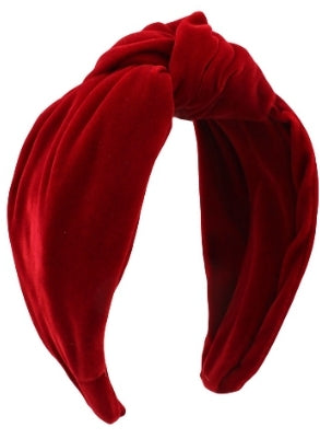 Burgundy Velvet Headband - Southern Grace Creations
