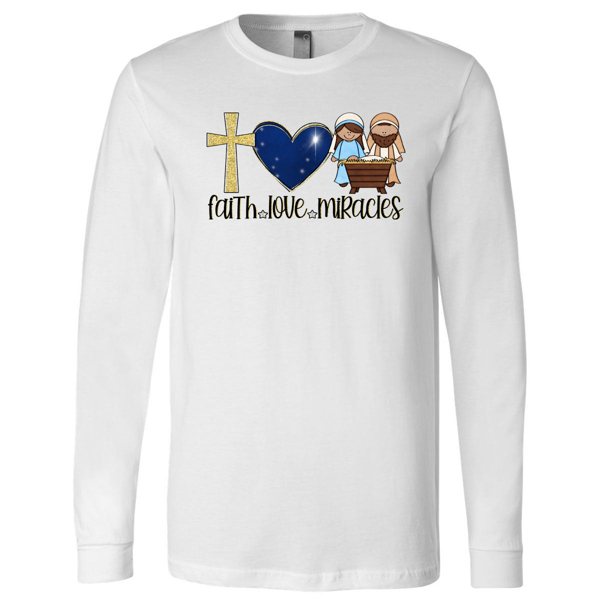 Christmas - Faith Love Miracles Tee - Southern Grace Creations