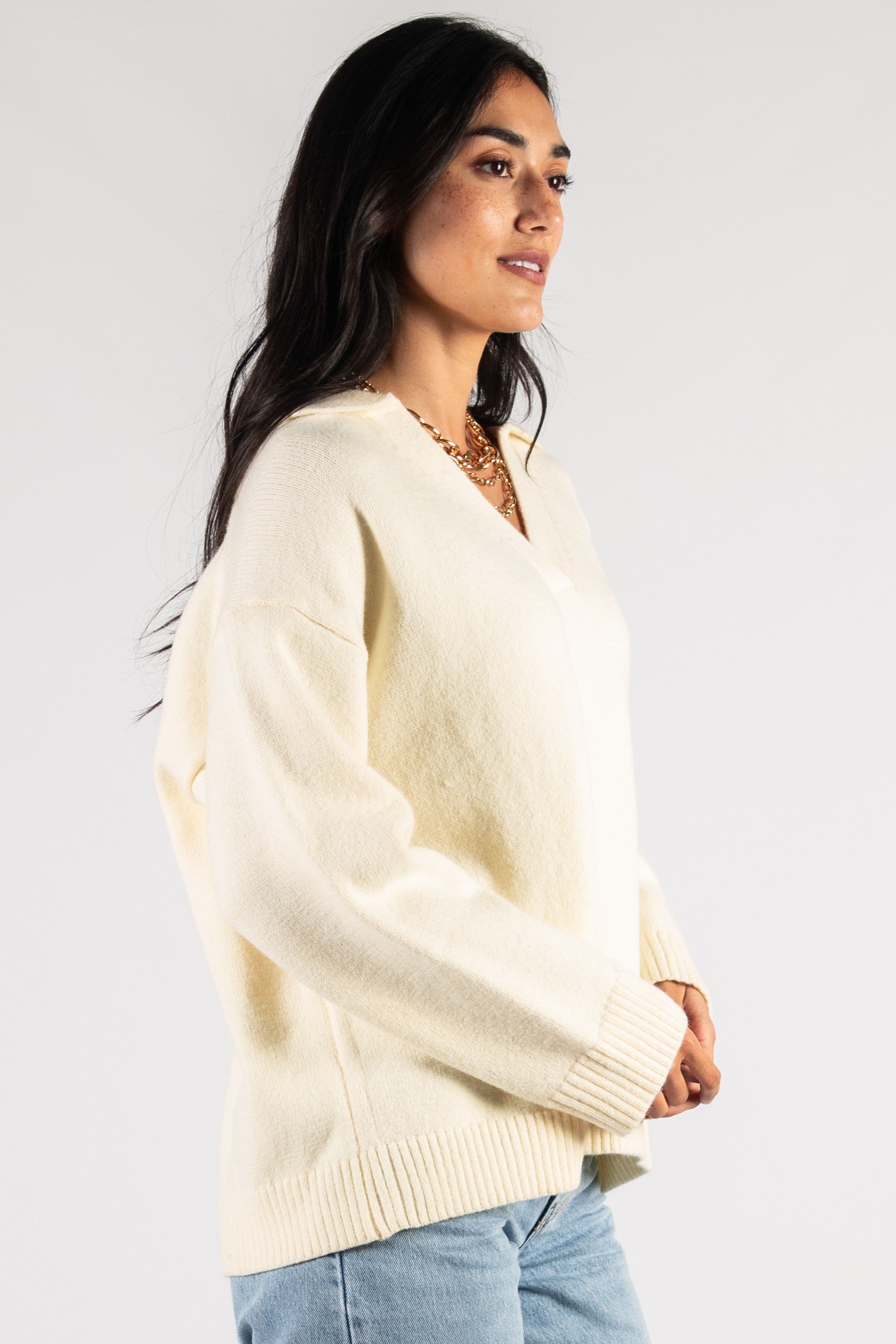 Cozy Up Sweater -Cream - Southern Grace Creations