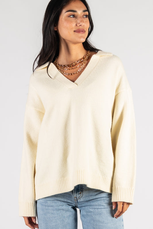 Cozy Up Sweater -Cream - Southern Grace Creations