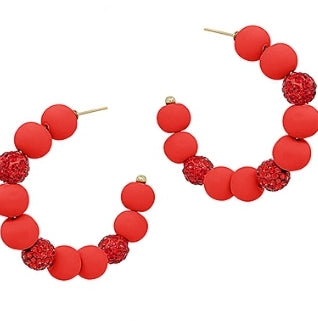 Crystal & Clay Eaarings - Southern Grace Creations