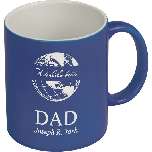 DARK BLUE CERAMIC MUG 11 OZ. - Engravable (ZHZO31) - Southern Grace Creations