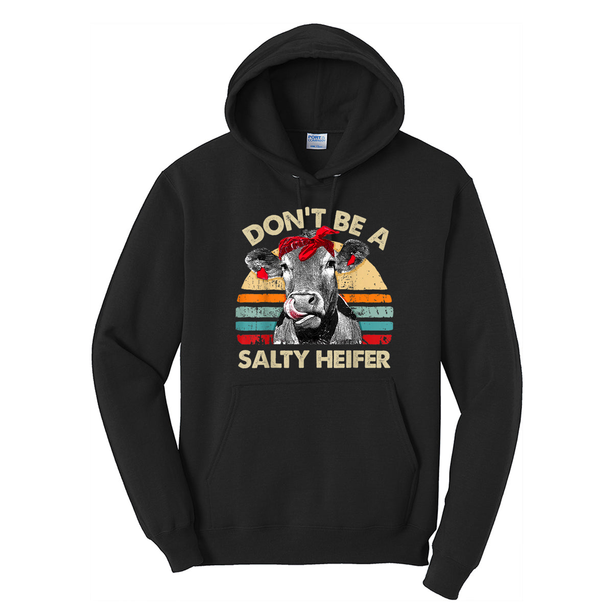 Don't Be A Salty Heifer - Black Tee - Southern Grace Creations