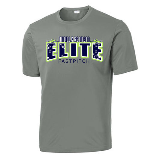 Elite - Lightening Bolts PosiCharge Drifit Tee (ST350/YST350) - Grey Concrete - Southern Grace Creations
