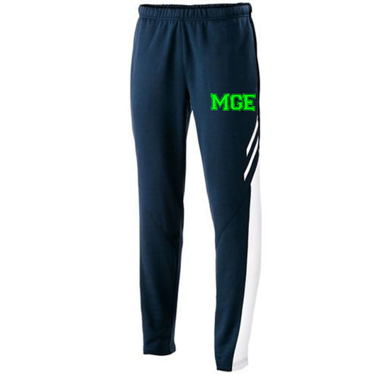 Elite - MGE Varsity Holloway Ladies Flux Tapered Leg Pant (229770) - Navy Heather/White/White - Southern Grace Creations