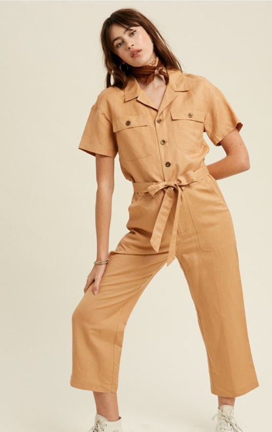 Emerson Jumpsuit-Clay - Southern Grace Creations