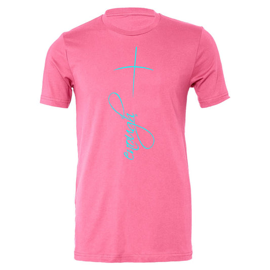Enough Cross - Charity Pink Short Sleeves Tee - Southern Grace Creations