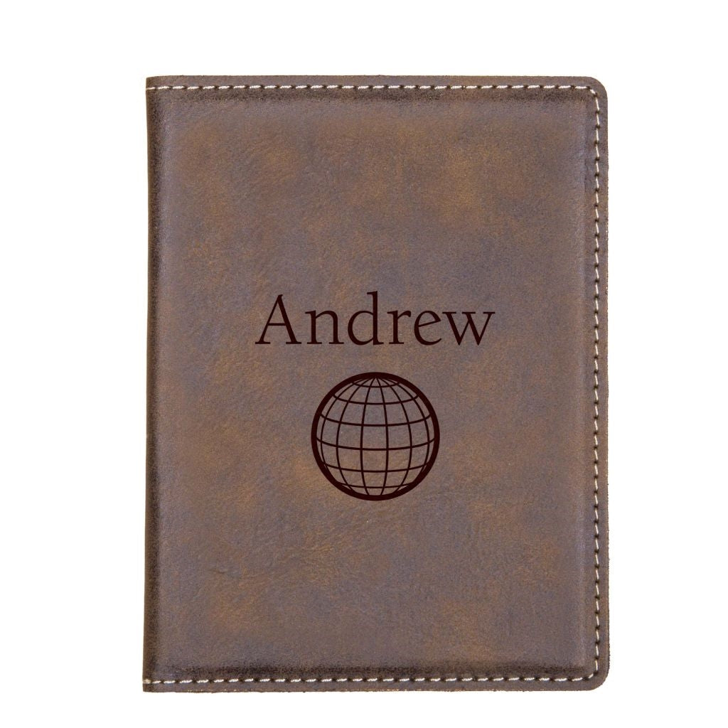 FAUX LEATHER PASSPORT HOLDER - Engravable (ZBBX0021) - Southern Grace Creations